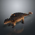 Realistic 3D Rendered Ankylosaurus Dinosaur Model With Spiked Back And Tail 3d model