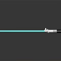 Blue Lightsaber Weapon With Light Blue Blade And Silver Black Hilt