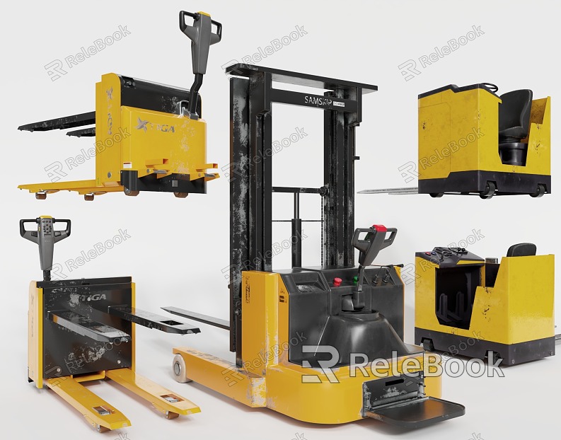 Modern Forklift Forklift Loading and Unloading Truck model