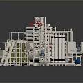 Industrial Equipment With Stainless Steel Framework Green Tank Ladder And Control Panel