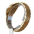 Elegant Gold Bracelet Watch On Transparent Display Stand With Price Tag €231000