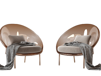 Modern sofa chair single chair combination 3d model