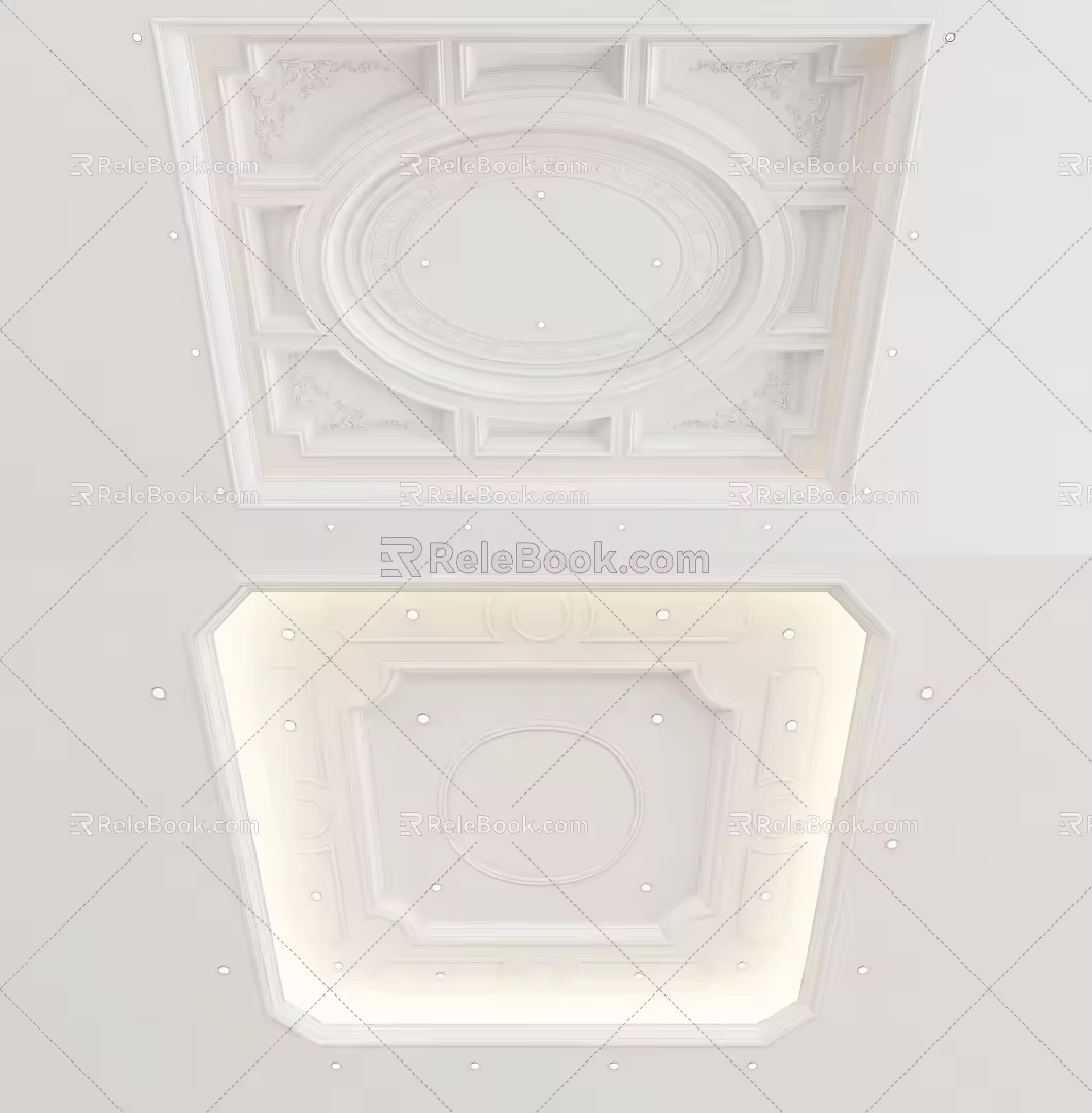 European-style ceiling 3d model