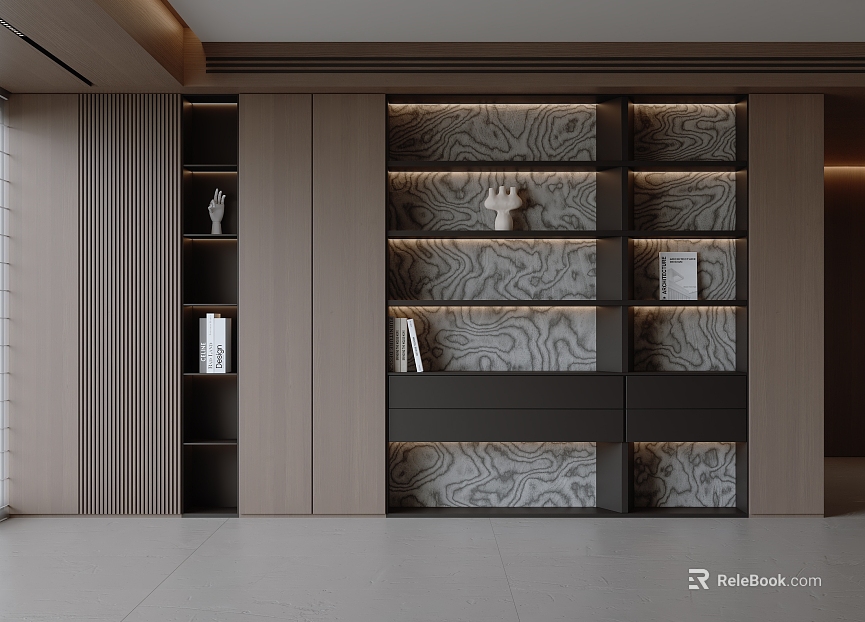 Modern Italian Bookcase texture