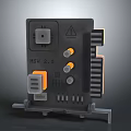 MSW 2.0 Electronic Module With Orange Buttons Warning Sign And Interfaces