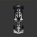 Williams F1 Race Car With Blue And White Livery And Sponsor Logos