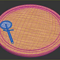 Round Wooden Cutting Board With Stainless Steel Pizza Cutter For Kitchen Use