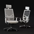 Ergonomic Office Chair With Breathable Mesh Back Adjustable Headrest And Comfortable Seat