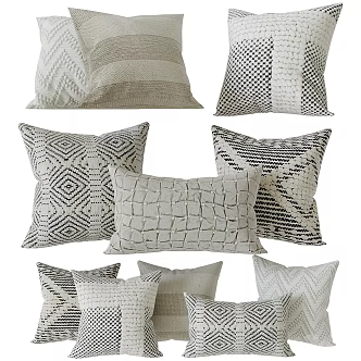Modern Pillow Sofa Pillow Fabric Pillow Printed Pillow 3d model