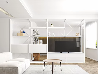 Modern Living Room Simple Home Living Room 3d model