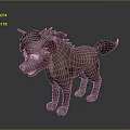 3D Cartoon Hyena Character With Spotted Fur Mane And Playful Expression
