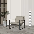 modern sofa chair single sofa 3d model