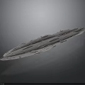 Futuristic White Spaceship 3D Model With Streamlined Design For Space Exploration