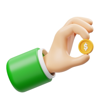 Modern Gold Coin Cartoon Gold Coin Cartoon Small Gesture Animation Small Hand 3d model