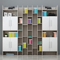 Modern Bookcase Bookshelf Wine Cabinet Decorative Cabinet Study Bookcase 3d model