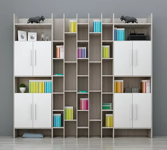 Modern Bookcase Bookshelf Wine Cabinet Decorative Cabinet Study Bookcase 3d model