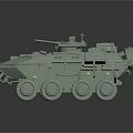 Armored Military Vehicle With Six Wheeled Chassis And Mounted Weapon System