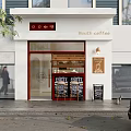 Coffee shop front 3d model