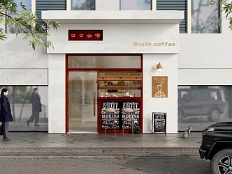 Coffee shop front 3d model