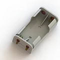 Gray Plastic Household Fixing Part With Metal Spring And Screw Holes
