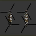 Two Camouflage Helicopters Displayed on Black Background With Distinct Reflection