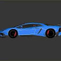Modern Blue Sports Car With Sleek Design Rear Spoiler Black Wheels And Shiny Exterior