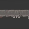 3D Interior Structure Model Featuring Industrial Floor Concrete Walls And Cylindrical Elements