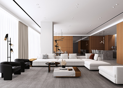 modern living room 3d model