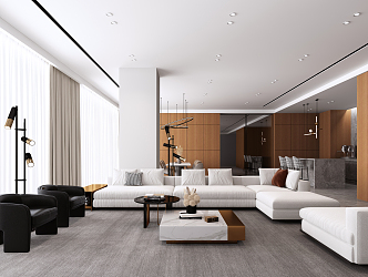 modern living room 3d model