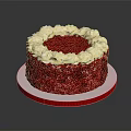 Delicious Red Velvet Cake With White Cream Frosting And Red Filling Layer