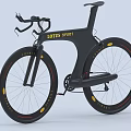 Black LOTUS SPORT Racing Bicycle With Sleek Design And Yellow Wheel Accents