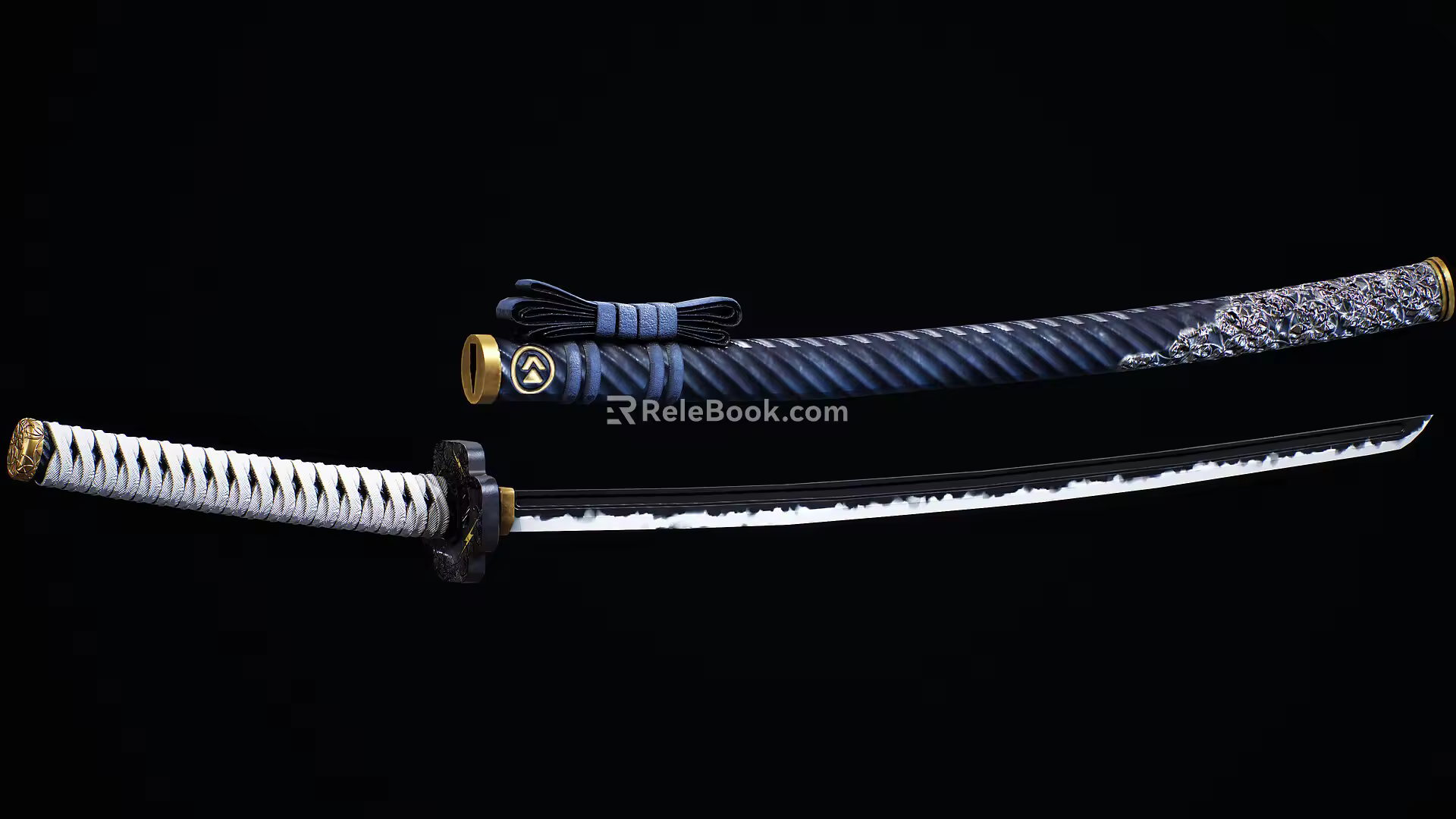 modern sword samurai sword 3d model
