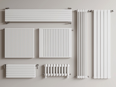 Modern heating pipe radiator 3d model