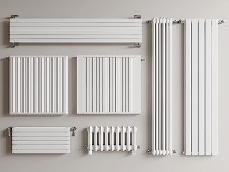 Modern heating pipe radiator 3d model