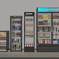 Commercial Display Refrigerators And Freezers Featuring Beverages Frozen Food And Snacks
