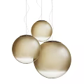 Modern Spherical Glass Pendant Lights in White and Gold Hanging Decor Design