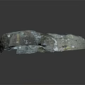 Natural Blue Stone Raw Block With Textured Surface And Green Natural Accents
