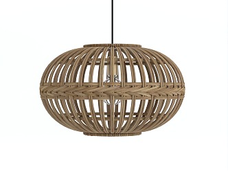 Handmade Rattan Chandelier Japanese Style Rattan Chandelier Homestay Chandelier Restaurant Handmade Lamps Pastoral Dining Table Rattan Lamps 3d model