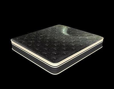 Square Decorative Storage Box With Textured Surface And White Edges 3d model