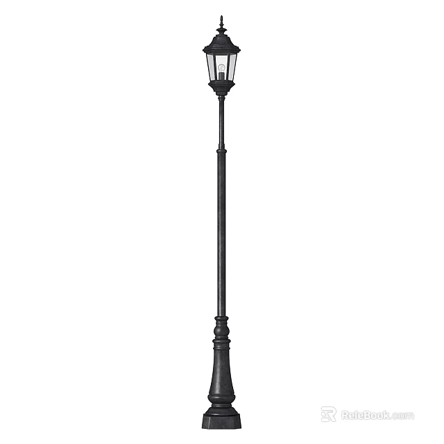 Elegant Classical Outdoor Lamp Post With Decorative Design For Outdoor Lighting 3d model 