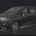 Modern Gray MPV Car With Sleek Exterior Body Lines And Alloy Wheels