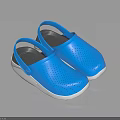 Comfortable Lightweight Blue Perforated Clogs With White Sole For Casual Daily Wear
