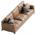 Middle-style multiplayer sofa 3d model