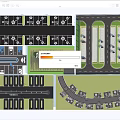 Eco Friendly Parking Lot Design With Greenery Separation And Sustainable Layout