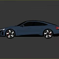 Audi Blue Sports Coupe With Black Roof And Sleek Modern Exterior Design
