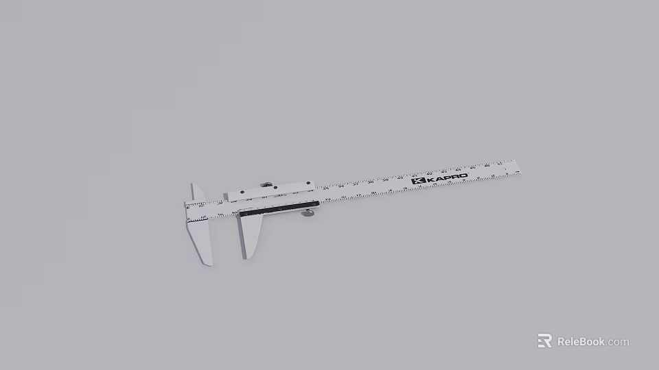 Industrial Equipment Precision Caliper Measuring Tool With Stainless Steel Body And Scale 3d model 