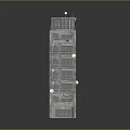 Multi Story Concrete Residential Building With Balconies Solar Panels And Yellow Entrance Awning
