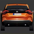 Orange Crossover SUV With Black Roof Modern Sleek Body And Alloy Wheels