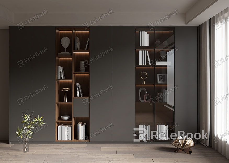 Light Luxury Bookcase model