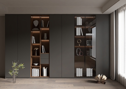 Light Luxury Bookcase 3d model